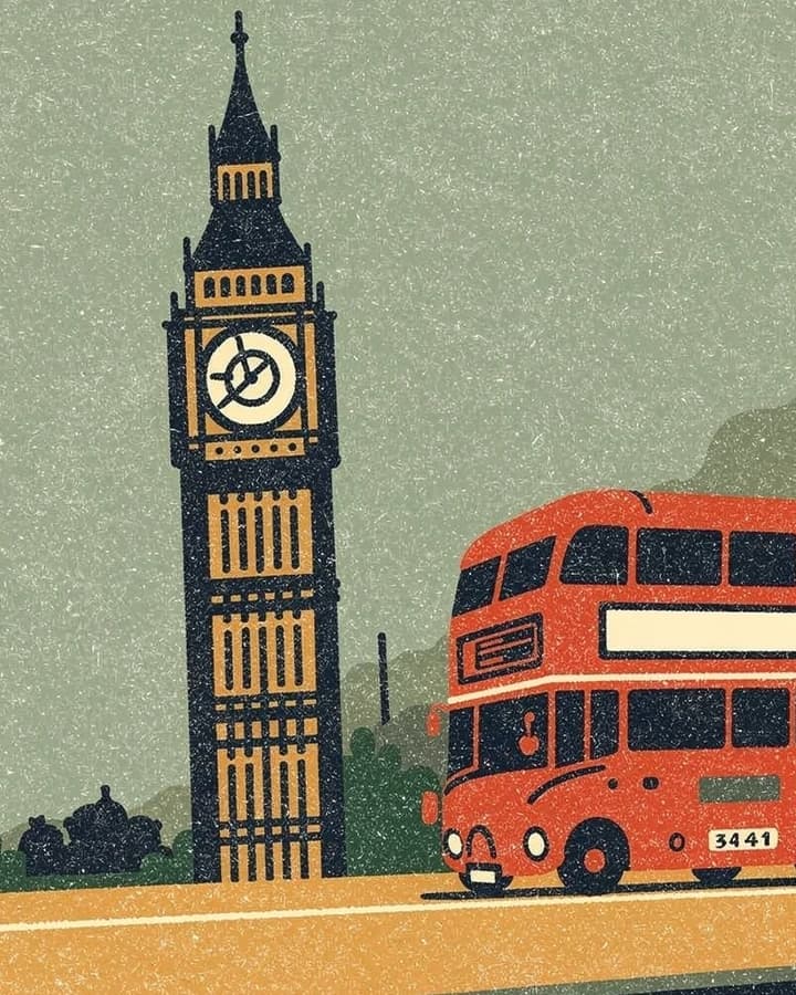 Illustration dessinée : Londres