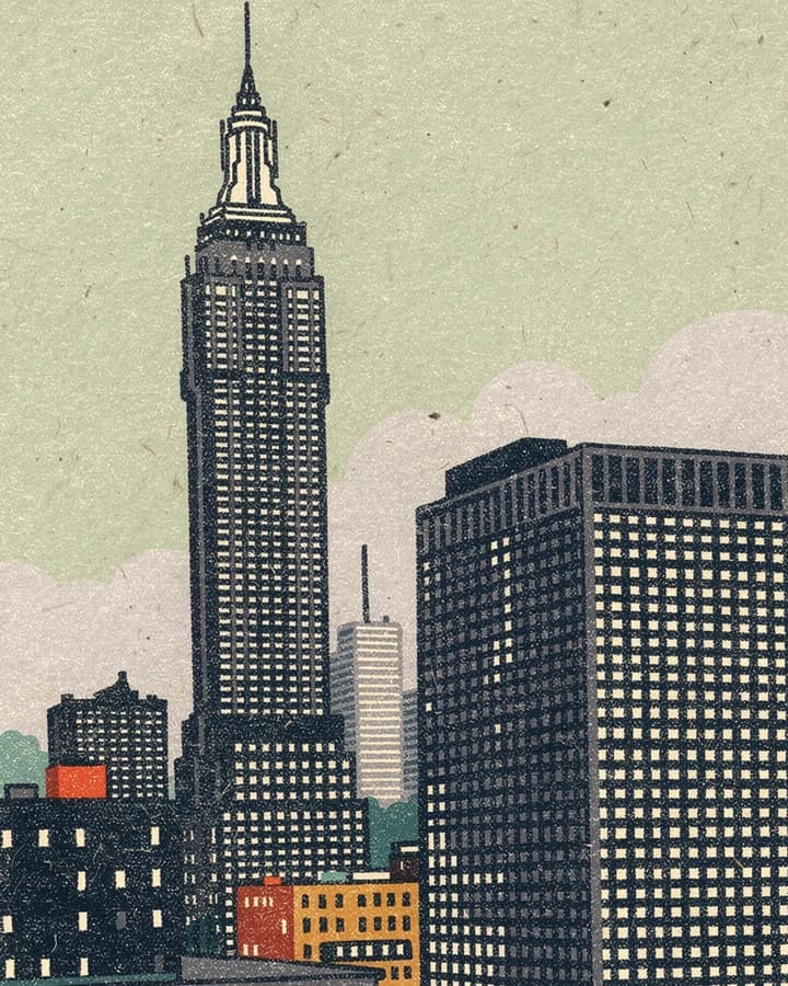 Illustration dessinée : New York