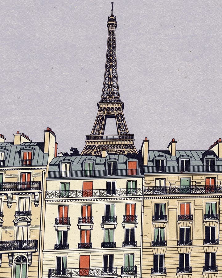 Illustration dessinée : Paris