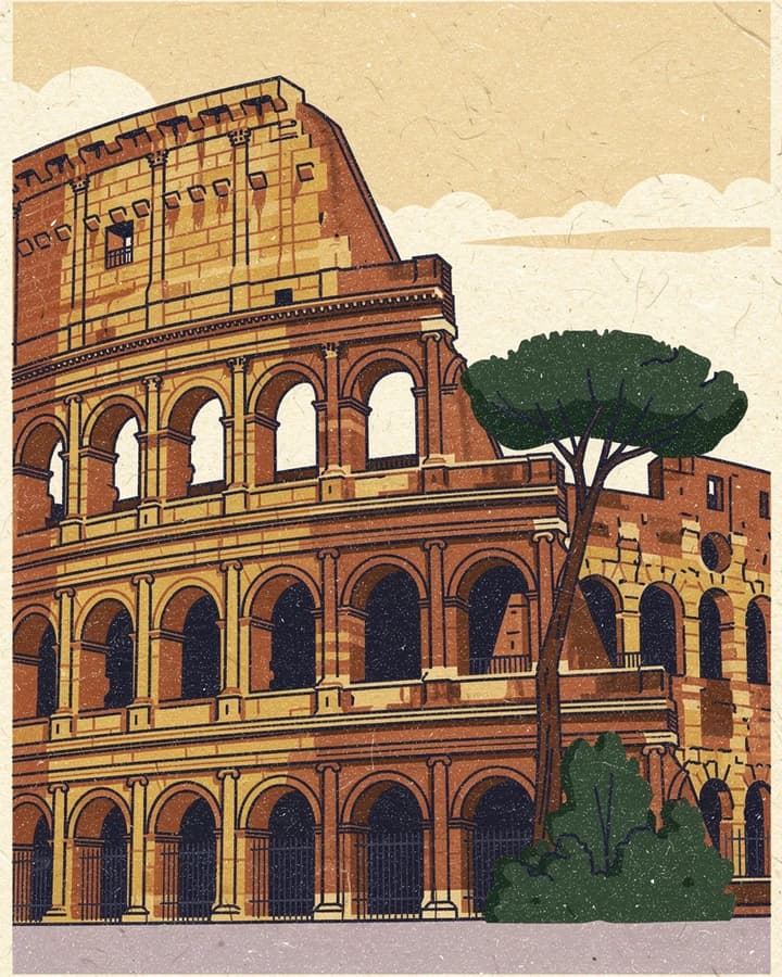 Illustration dessinée : Rome